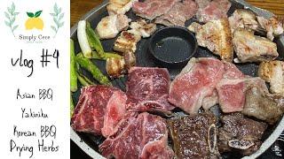 Vlog | Asian BBQ at home (Yakiniku & Samgyeopsal) & Drying Herbs