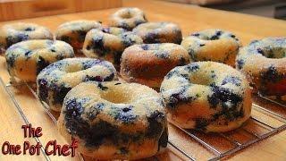 Oven Baked Blueberry Donuts | One Pot Chef