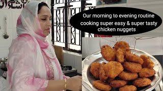 Our morning routine | Chicken nuggets for kids lunch box | Ammi ki chicken gravy | methi ka parathe