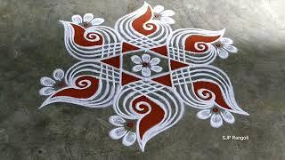 Aani madham Rangoli  easy method kolam  simple muggulu