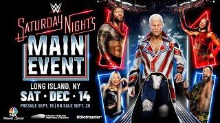 WWE Saturday Night's Main Event returns this December