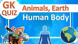 Animals, Earth & Human Body | Basic General Knowledge Questions | For Kids & Beginners#catrackktv