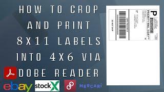 How to Crop and Print an 8x11 label to a 4x6 format for thermal printers