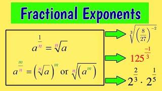 Fractional Exponents | Laws of Exponent Basic Maths Concepts |