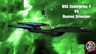 USS Enterprise F VS Reman Scimitar - Bridge Commander Remastered - Star Trek Ship Battles -