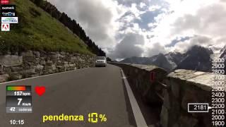 GoPro. Ascesa Passo dello Stelvio in bici da corsa con telemetria