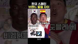 한국인들이 보여주는 한국 스페인 브랜드 발음 차이