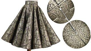 DOUBLE CIRCLE SKIRT - Umbrella skirt cutting and stitching | Full Flare Umbrella Gown