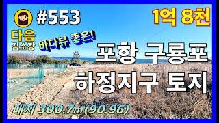 #553 포항 남구 구룡포읍 하정지구 토지 #다음공인중개사 #010-2622-8488 #바다뷰 #구룡포푸르지오 #구룡포항 #적산가옥 #일본가옥거리 #호미곶 #동백꽃필무렵