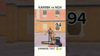 KAR98K vs M24 Damage Test  #shorts #bgmi #pubgmobile