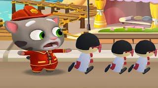 TALKING TOM GOLD RUN VS TAG WITH RYAN   FIREMAN TOM VS ZOOLOGIST RYAN