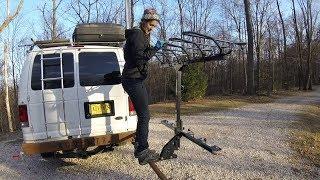 Van Update! Final touches on our SWINGING HITCH BIKE RACK and a LIGHT BAR