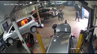 Welding gone wrong.... Car catches fire