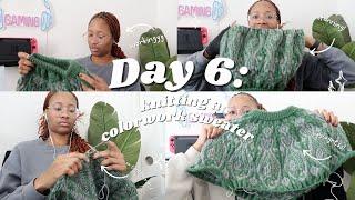 day 6 of knitting a colorwork sweater (halibut sweater) | knit vlog #62