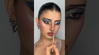 me (doing my makeup so nice) #makeuptutorial #makeupideas #makeupinspiration #bluemakeuplook #beauty