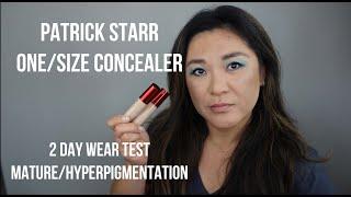 patrick starr one/size turn up the base buttersilk concealer 2 day wear test mature & hyperpigmentat