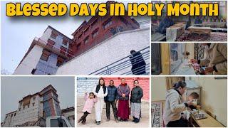 ￼ Blessed Days In Holy Month | Visiting Matho Monastery | Puja At Home || Angmo Lhubang #Vlog155