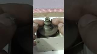 This is the world's smallest pottery wheel made by Yogesh Barnela 