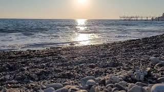 Mediterranean Waves Relaxation   Waves crashing on Beach in Alanya