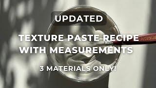 UPDATED Plaster Mixture Tutorial w/ Measurements | Plaster Art Mixture | Easy Texture Paste Tutorial