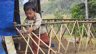 BabyBoy Make His Own House#bamboohouse #singlemotherlife #harvester #mom #dailylife #mother