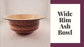 Ash Wide Rim Bowl - Wood Turning - Featuring The Work of Gord Rock & A Sticker from Pohl Barn!