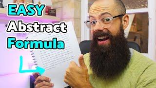 How to write an abstract | My EASY formula with REAL examples