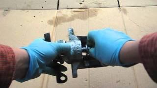 Rear brake job - inside the rear caliper on a vw audi parking brake and adjustment