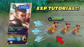 TUTORIAL : LEARN HOW TO WIN IN EXPLANE USING PAQUITO | PAQUITO SIDELANE GAMEPLAY MLBB