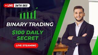 Binary Trading Live Quotex Secret Strategy | $100 to $1,00,000 Live Challenge