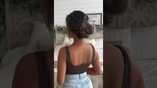 easiest braided bun  #braidedbun #braidtutorial #hairtutorial #summerhairstyles #hairstyles