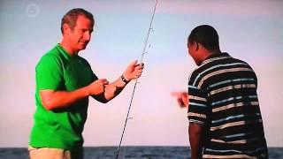 "In the water"... Funny Moment on Extreme Fishing Challenge - Channel 5