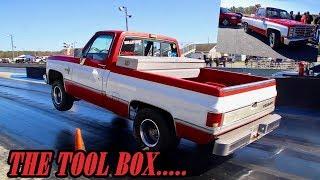 THE TOOL BOX ON THIS  SLEEPER TRUCK SHORT BED C10 HOLDS A SECRET!!! THE MULLIS CAMP