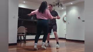 Slow Social Lindy Hop Dance - Oscar & Megan #lindyhop #dance #swingdance #swing #costarica