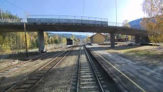 Scenic train ride from Bergen to Oslo (Norway)