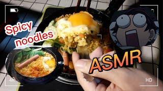 Spicy noodles! eat late at 1am MUKBANG ASMR | HOME FOOD