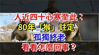 人近四十心寒至此：80年“猴”註定孤獨終老，看看怎麼回事？，[星座運勢大全]