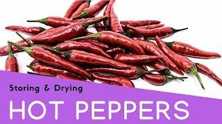 Drying HOT Peppers & An Easy Way to Store Chilies for the Winter