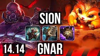 SION vs GNAR (TOP) | 45k DMG, Rank 12 Sion | JP Master | 14.14