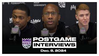 De'Aaron Fox, Kevin Huerter & Coach Brown | Postgame Interviews 12.8.24