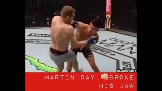 Martin Day broke his opponent's Jaw