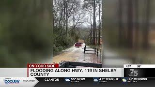 Flooding along Hwy. 119 in Shelby Co.