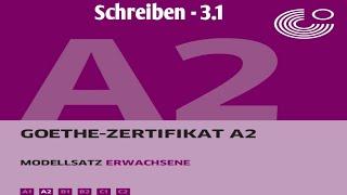 Goethe Zertifikat A2#Schreiben 3.1#German#FLIHYD#