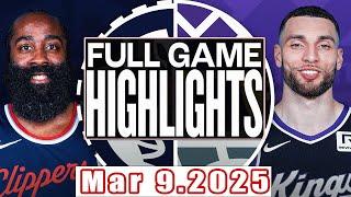 Los Angeles Clippers VS Sacramento Kings Full Game + OT Highlights Mar 09,2025 NBA Season 2024-25