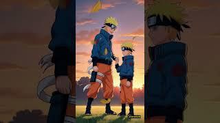 Naruto teaching boruto how to fight