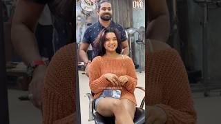 HANA ගේ අලුත්ම Hair Style එක ️ #hana #hanashafa #haircut #salonliyo