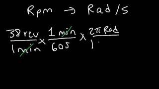 How To Convert From RPM to Rad s or Revolutions Per Minute to Radians Per Second