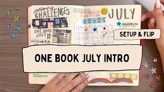 ONE BOOK JULY 🪩// setup and flip through