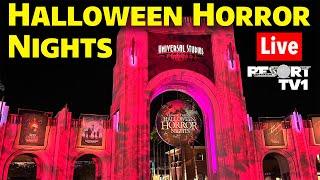 Live: Halloween Horror Nights - Scare Zones, Houses, & More -  Universal Orlando Resort Live Stream