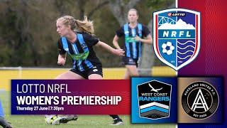 LOTTO NRFL Women's Premier live stream | West Coast Rangers v Auckland United